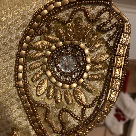 Cream Fortune Cookie Purse Handcrafted Made in India - Picture 9 of 9